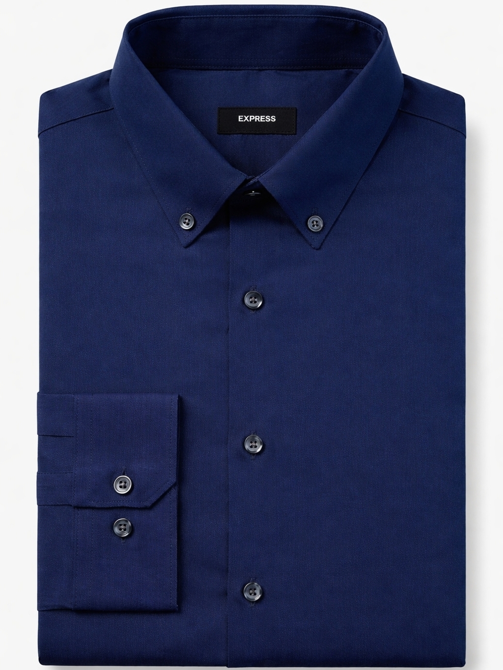 Express Men's Dark Navy Button-Down Dress Shirt